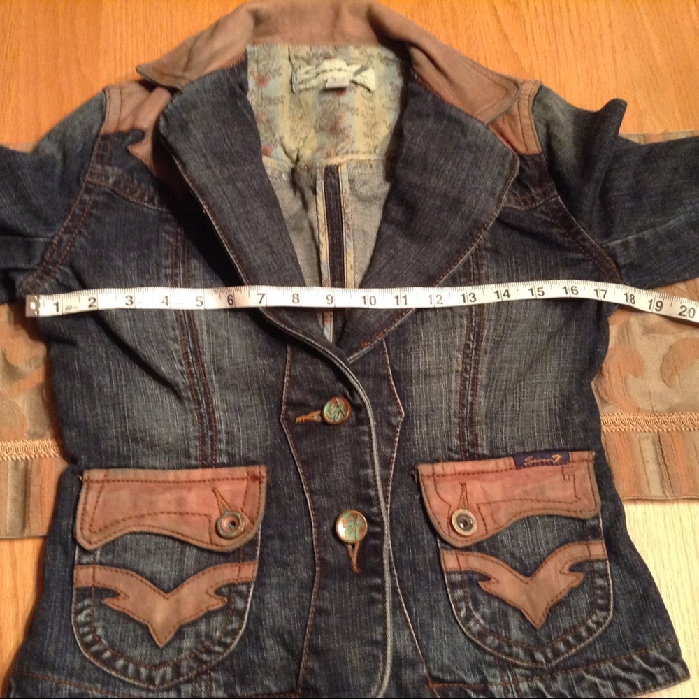 ✨Seven7 Denim & Leather Blazer/Jacket.  NWT✨✨